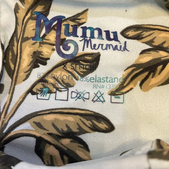 Show Me Your Mumu Mermaid Baby Blue Hi Rise Bikini Bottoms size XS NWT - Picture 4 of 5